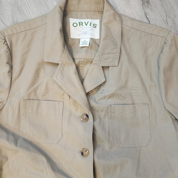 Womens Orvis Khaki Lightweight 4 Button Blazer Size 12 - Picture 4 of 6
